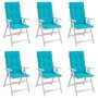 Cushions for high back chairs 6 pcs turquoise fabric by vidaXL, Cushions for chairs and sofas - Ref: Foro24-361273, Price: 92...