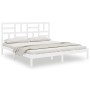 White solid wood bed frame Supe King 180x200 cm by vidaXL, Beds and slatted bases - Ref: Foro24-3105966, Price: 139,99 €, Dis...