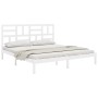 White solid wood bed frame Supe King 180x200 cm by vidaXL, Beds and slatted bases - Ref: Foro24-3105966, Price: 139,99 €, Dis...