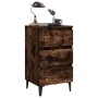 Bedside table with smoked oak metal legs 40x35x69 cm by vidaXL, Nightstands - Ref: Foro24-813140, Price: 56,87 €, Discount: %