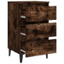 Bedside table with smoked oak metal legs 40x35x69 cm by vidaXL, Nightstands - Ref: Foro24-813140, Price: 56,87 €, Discount: %