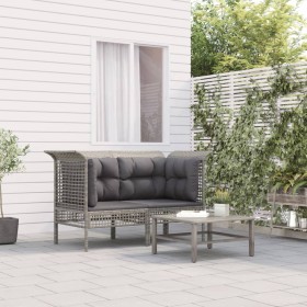 Garten-Ecksofas mit Kissen, 2 Stück, graues synthetisches Rattan von vidaXL, Gartensets - Ref: Foro24-319660, Preis: 87,64 €,...