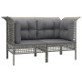 Garden corner sofas with cushions 2 pcs gray synthetic rattan by vidaXL, Garden sets - Ref: Foro24-319660, Price: 88,00 €, Di...