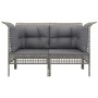 Garden corner sofas with cushions 2 pcs gray synthetic rattan by vidaXL, Garden sets - Ref: Foro24-319660, Price: 88,00 €, Di...