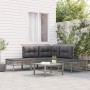 5-piece garden furniture set and gray synthetic rattan cushions by vidaXL, Garden sets - Ref: Foro24-319663, Price: 319,25 €,...