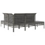 Set de muebles de jardín 5 pzas y cojines ratán sintético gris de vidaXL, Conjuntos de jardín - Ref: Foro24-319663, Precio: 3...