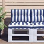 Cushion for pallets blue and white striped fabric 60x40x12 cm by vidaXL, Cushions for chairs and sofas - Ref: Foro24-360572, ...