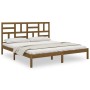 Estructura de cama madera maciza de pino marrón miel 200x200 cm de vidaXL, Camas y somieres - Ref: Foro24-3105973, Precio: 17...