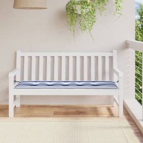 Garden bench cushion Oxford fabric striped blue and white 150x50x3cm by vidaXL, Cushions for chairs and sofas - Ref: Foro24-3...