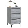 Bedside table with Sonoma gray metal legs 40x35x69 cm by vidaXL, Nightstands - Ref: Foro24-813142, Price: 65,23 €, Discount: %