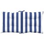 Low back chair cushions 4 pcs blue and white striped fabric by vidaXL, Cushions for chairs and sofas - Ref: Foro24-360339, Pr...