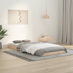 Estructura de cama madera maciza de pino 90x200 cm de vidaXL, Camas y somieres - Ref: Foro24-823459, Precio: 58,99 €, Descuen...