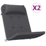 Cojines para silla Adirondack 2 uds tela Oxford gris antracita de vidaXL, Cojines para sillas y sofás - Ref: Foro24-361830, P...