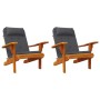 Cojines para silla Adirondack 2 uds tela Oxford gris antracita de vidaXL, Cojines para sillas y sofás - Ref: Foro24-361830, P...