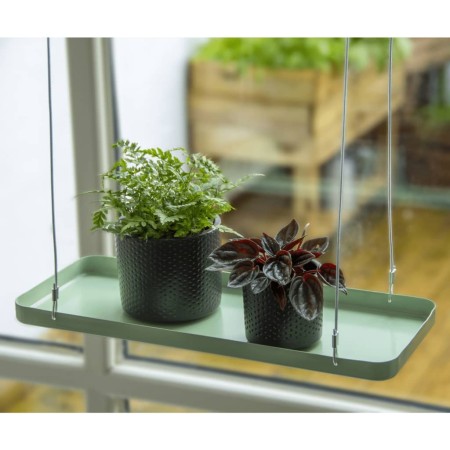 Esschert Design Bandeja colgante para plantas rectangular verde S de Esschert Design, Bandejas decorativas - Ref: Foro24-4410...