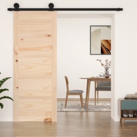 Solid pine wood barn door 80x1.8x204.5 cm by vidaXL, Doors - Ref: Foro24-824613, Price: 70,08 €, Discount: %