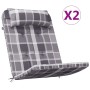 Adirondack Chair Cushions 2 Pcs Gray Plaid Oxford Fabric by vidaXL, Cushions for chairs and sofas - Ref: Foro24-361844, Price...