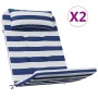 Adirondack chair cushions 2 pcs blue white striped Oxford fabric by vidaXL, Cushions for chairs and sofas - Ref: Foro24-36184...