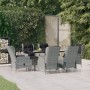 Garden dining set 7 pieces light gray synthetic rattan by vidaXL, Garden sets - Ref: Foro24-3156795, Price: 1,00 €, Discount: %