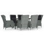 Garden dining set 7 pieces light gray synthetic rattan by vidaXL, Garden sets - Ref: Foro24-3156795, Price: 1,00 €, Discount: %