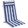 High back chair cushions 2 pcs blue white striped Oxford fabric by vidaXL, Cushions for chairs and sofas - Ref: Foro24-361919...