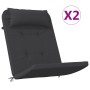 Adirondack chair cushions 2 units black Oxford fabric by vidaXL, Cushions for chairs and sofas - Ref: Foro24-361837, Price: 6...