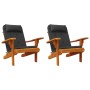 Cojines para silla Adirondack 2 uds tela Oxford negro de vidaXL, Cojines para sillas y sofás - Ref: Foro24-361837, Precio: 60...