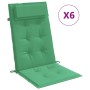 High Back Chair Cushions 6 Pcs Green Oxford Fabric by vidaXL, Cushions for chairs and sofas - Ref: Foro24-361891, Price: 64,8...