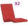 Cojines para tumbona 2 uds tela Oxford rojo de vidaXL, Cojines para sillas y sofás - Ref: Foro24-361990, Precio: 46,36 €, Des...