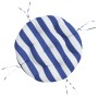 Round blue and white striped Oxford fabric cushion Ø 60x11 cm by vidaXL, Cushions for chairs and sofas - Ref: Foro24-361955, ...