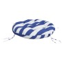 Round blue and white striped Oxford fabric cushion Ø 60x11 cm by vidaXL, Cushions for chairs and sofas - Ref: Foro24-361955, ...