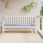 Blue and white striped garden bench cushion 200x50x3 cm by vidaXL, Cushions for chairs and sofas - Ref: Foro24-361201, Price:...