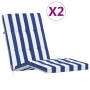 2 Pcs Sun Lounger Cushions Blue and White Striped Oxford Fabric by vidaXL, Cushions for chairs and sofas - Ref: Foro24-361999...