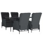 Set de comedor para jardín 5 piezas ratán sintético gris oscuro de vidaXL, Conjuntos de jardín - Ref: Foro24-3156802, Precio:...