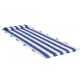 Blue and white striped Oxford fabric lounger cushion 180x60x3 cm by vidaXL, Cushions for chairs and sofas - Ref: Foro24-36186...