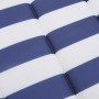 Blue and white striped Oxford fabric lounger cushion 180x60x3 cm by vidaXL, Cushions for chairs and sofas - Ref: Foro24-36186...