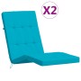 Lounger cushions 2 pcs turquoise Oxford fabric by vidaXL, Cushions for chairs and sofas - Ref: Foro24-362005, Price: 56,99 €,...