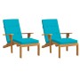 Lounger cushions 2 pcs turquoise Oxford fabric by vidaXL, Cushions for chairs and sofas - Ref: Foro24-362005, Price: 56,99 €,...