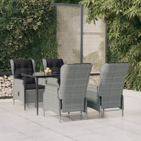 5-Piece Light Gray Synthetic Rattan Garden Dining Set by vidaXL, Garden sets - Ref: Foro24-3156806, Price: 1,00 €, Discount: %