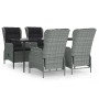 5-Piece Light Gray Synthetic Rattan Garden Dining Set by vidaXL, Garden sets - Ref: Foro24-3156806, Price: 1,00 €, Discount: %