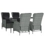 5-Piece Light Gray Synthetic Rattan Garden Dining Set by vidaXL, Garden sets - Ref: Foro24-3156806, Price: 1,00 €, Discount: %