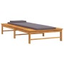 Tumbona con cojín gris oscuro y almohada madera maciza acacia de vidaXL, Tumbonas - Ref: Foro24-362154, Precio: 133,57 €, Des...