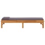 Tumbona con cojín gris oscuro y almohada madera maciza acacia de vidaXL, Tumbonas - Ref: Foro24-362154, Precio: 133,57 €, Des...