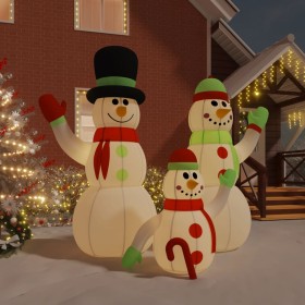 Familia de muñecos de nieve inflables con LED 360 cm de vidaXL, Luces de Navidad - Ref: Foro24-345384, Precio: 126,01 €, Desc...