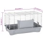 Hamsterkäfig aus Polypropylen und grauem Metall 58x32x31 cm von vidaXL, Käfige und Lebensräume für Kleintiere - Ref: Foro24-1...