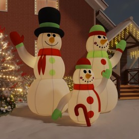 Familia de muñecos de nieve inflables con LED 500 cm de vidaXL, Luces de Navidad - Ref: Foro24-345387, Precio: 139,02 €, Desc...