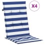 Pallet sofa cushions 4 pcs blue and white striped fabric by vidaXL, Cushions for chairs and sofas - Ref: Foro24-361254, Price...