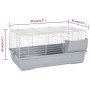 Jaula de animales pequeños polipropileno metal gris 80x45x39 cm de vidaXL, Jaulas y habitáculos para animales pequeños - Ref:...