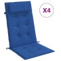 Cojines de silla con respaldo alto 4 uds tela Oxford azul klein de vidaXL, Cojines para sillas y sofás - Ref: Foro24-361905, ...