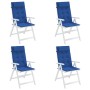 Cojines de silla con respaldo alto 4 uds tela Oxford azul klein de vidaXL, Cojines para sillas y sofás - Ref: Foro24-361905, ...